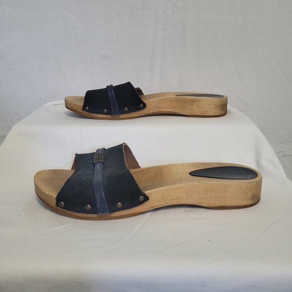 Sanita Mirsa Flex Sandal Blue Suede Clog Size 39 - Picture 5 of 9